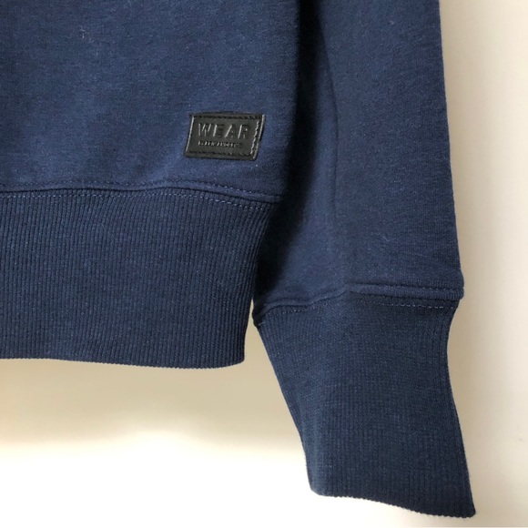 Navy NFL Team Apparel New England Patriots Half-Zip Pullover Sweatshirt, M/M - Picture 11 of 12